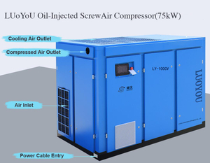 Luoyou Industrial Screw Air Compressor55KW75hp8bar10bar13bar VSD Factory Outlet Good Price High-quality 10.05m&sup3;/min 7.8m&sup3;/min 7.3m&sup3;/min Energy-saving 8kg10kg13kg0.8Mpa1.0Mpa1.3Mpa single stage