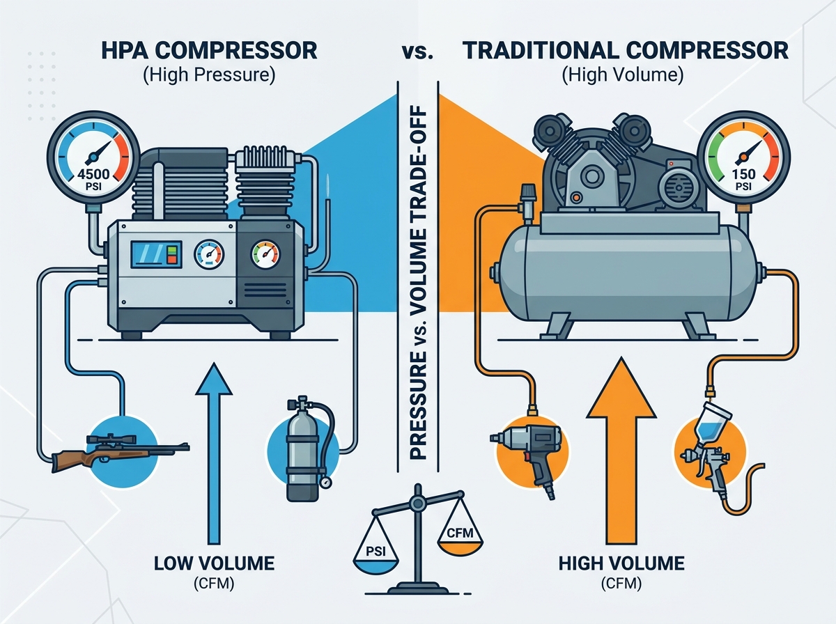 High pressure air compressor comparison