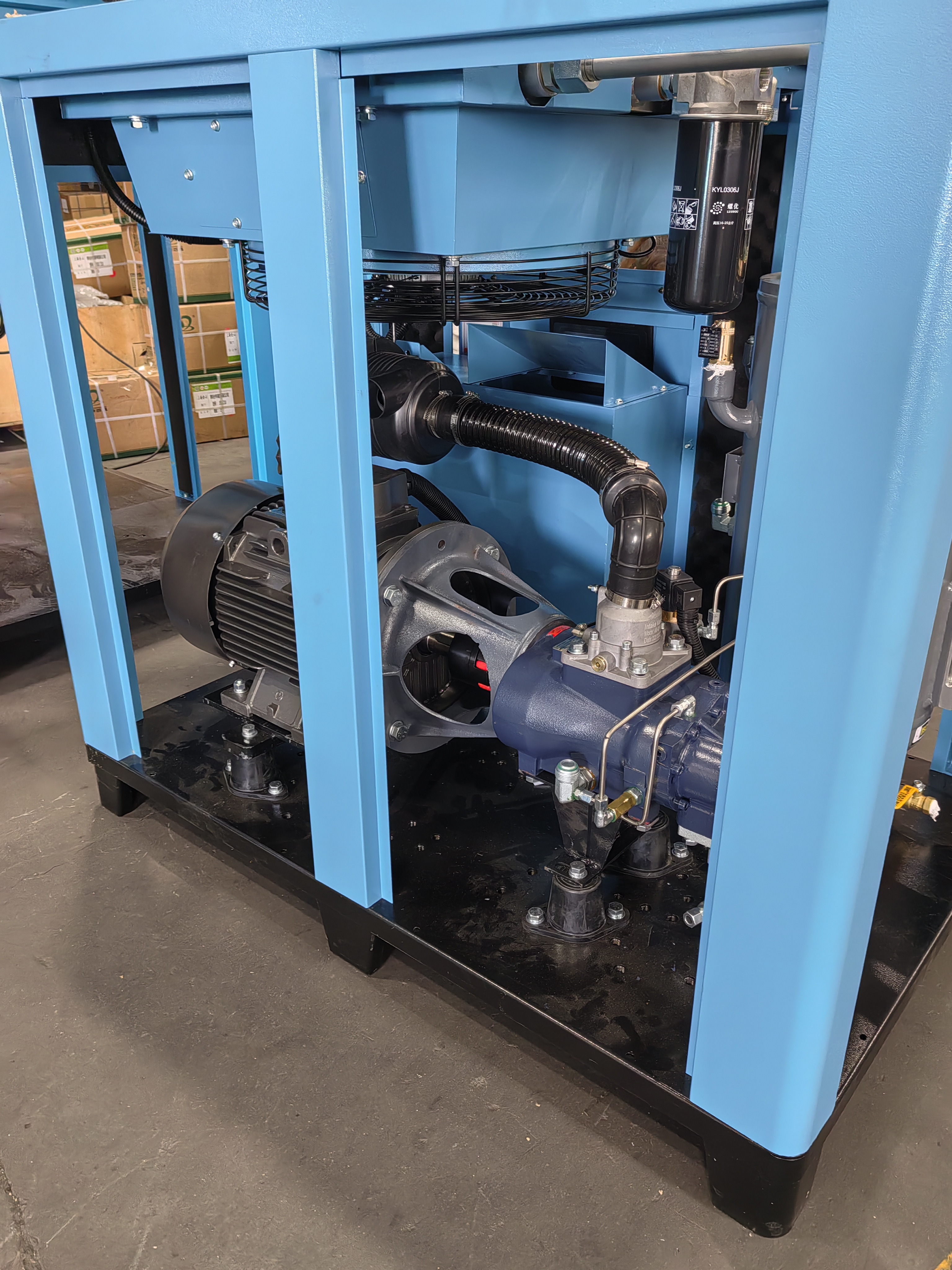 Industrial 55kW Air Compressor Installation