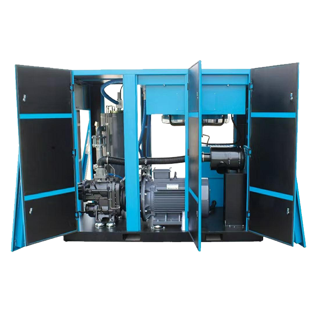 Industrial low pressure air compressor installation